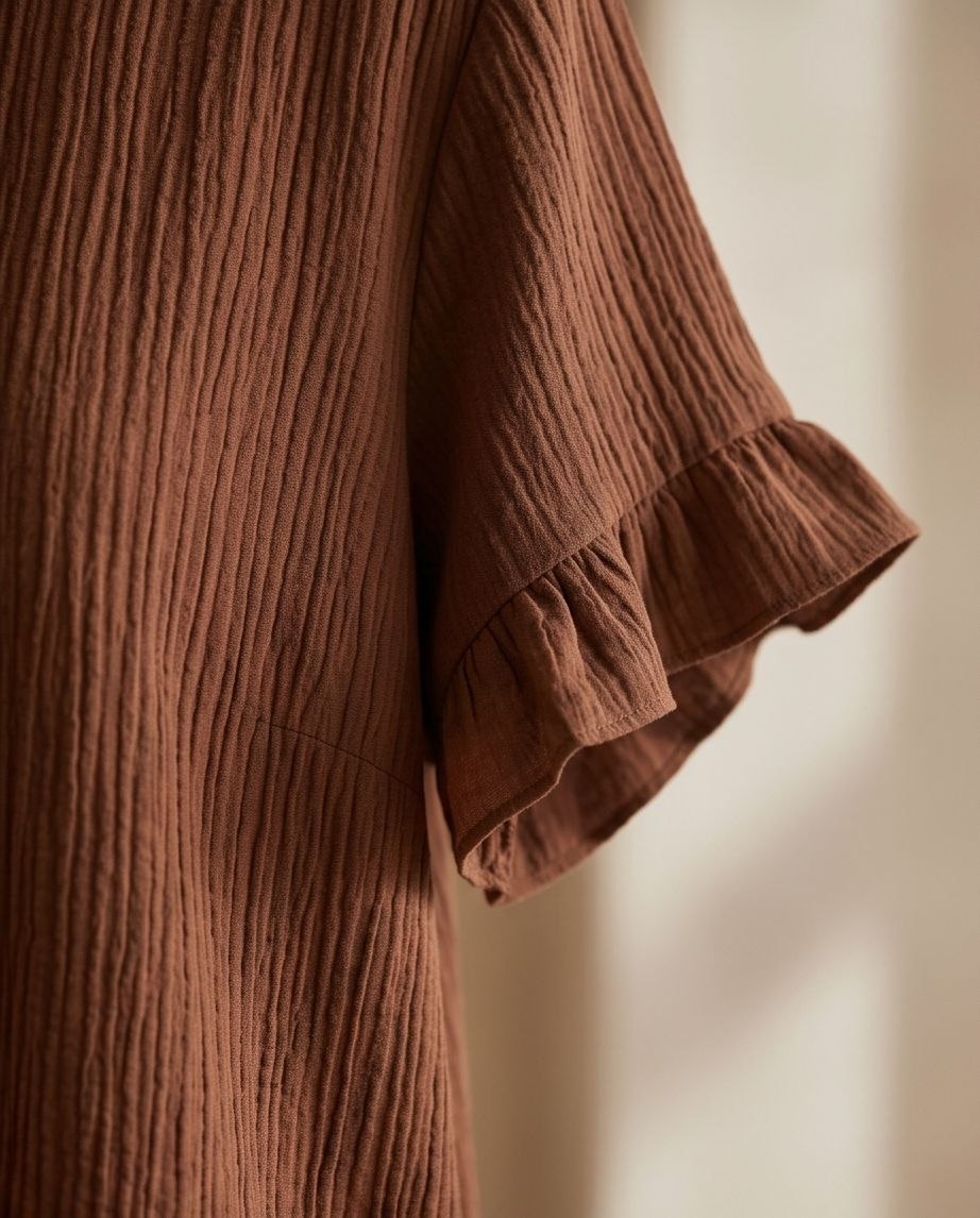 Completo in viscosa leggera – Marrone