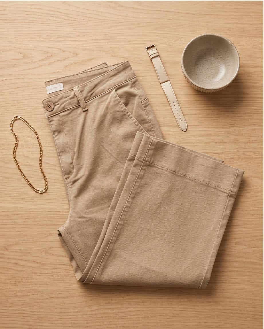 Jeans denim crema