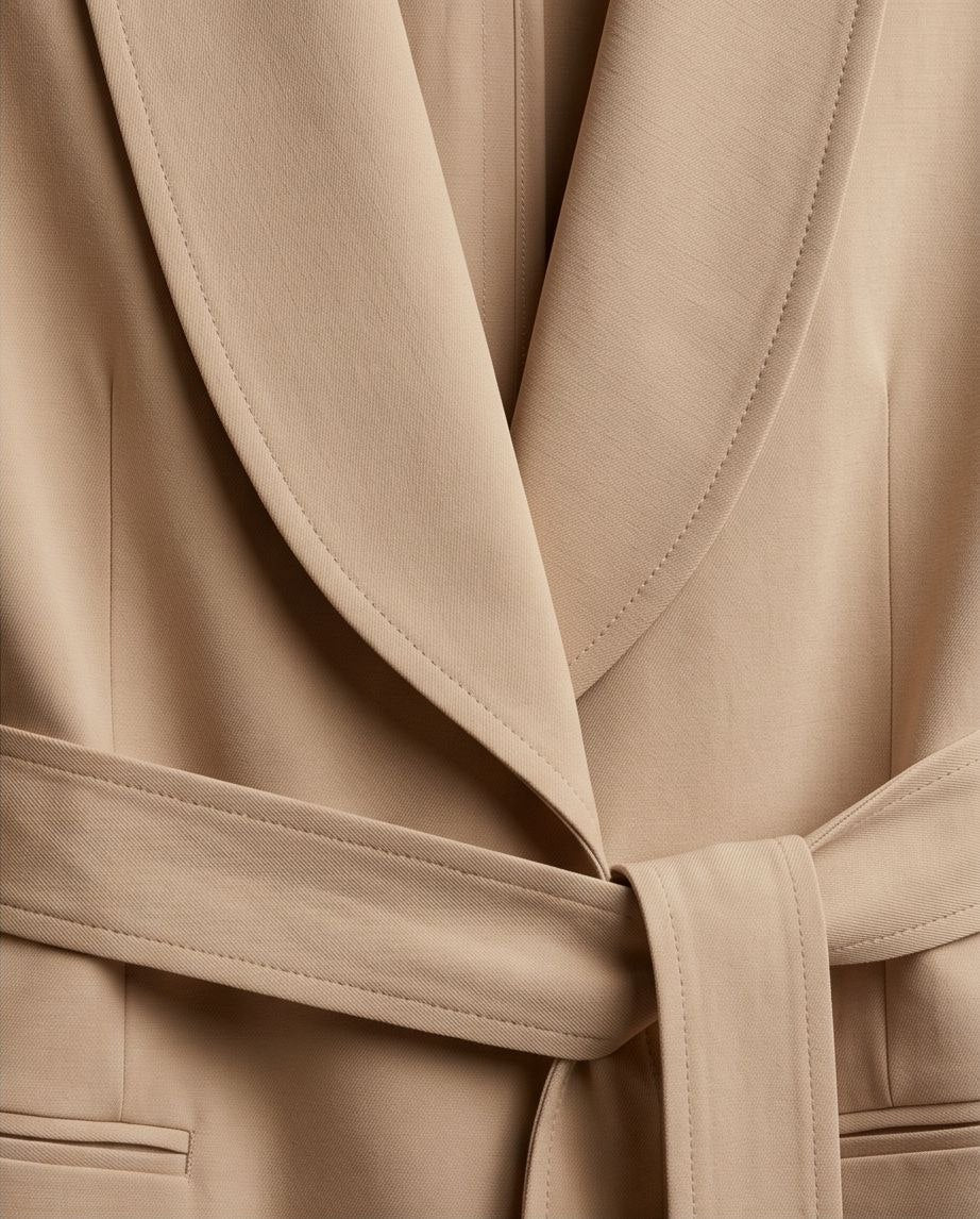 Completo Beige Misto Viscosa e Lino