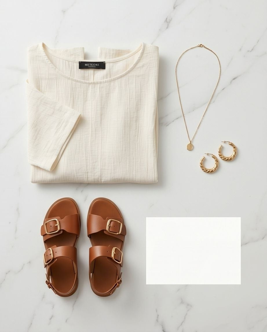 Completo in viscosa bianco panna – Pantalone Balloon