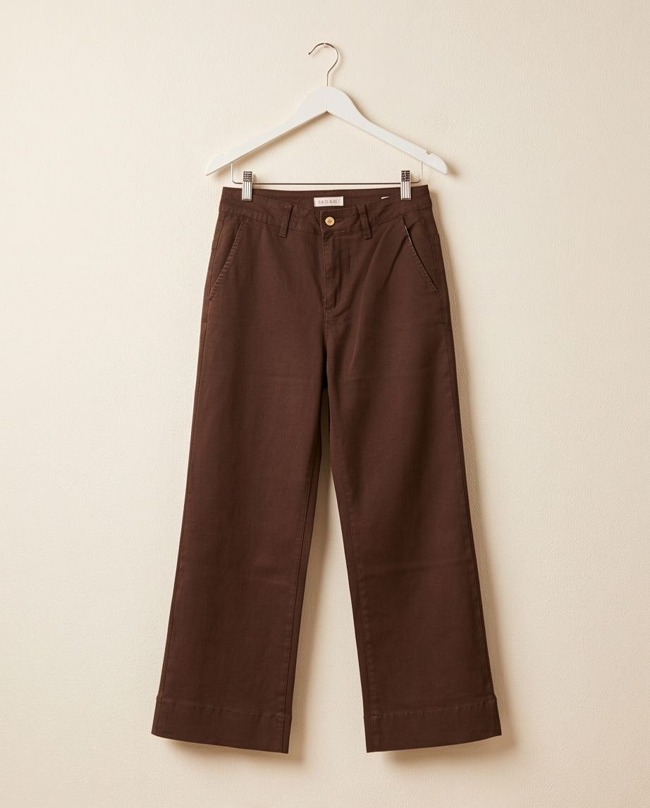 Jeans marrone in denim