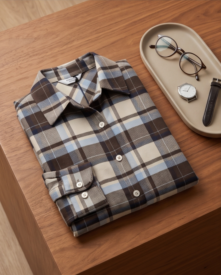 Camicia a quadri flanella